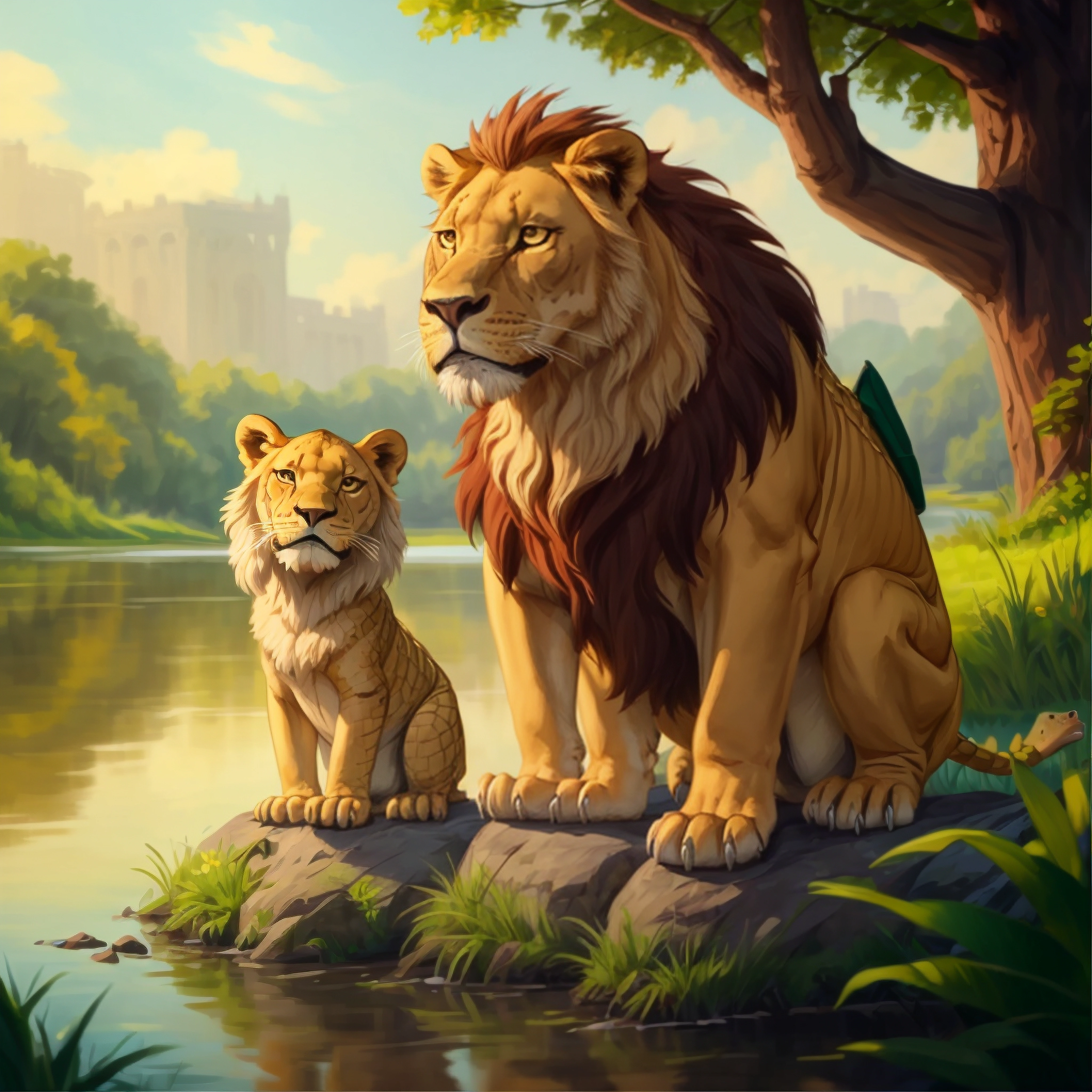 Krokodyl Ząbek i lwiątko Leon