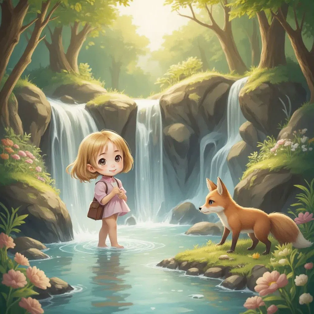 The Curious Zi: Adventure in Waterfall and Majestic Crystal Land